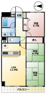 【間取り】 | シーガルパレス神戸山の手