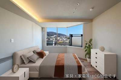 【洋室】 | 芦屋親王塚パークマンション | aiによる家具配置です。
