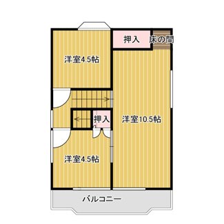 【間取り】 | 尼崎市大庄北１丁目9-9 | １０．５畳へ改装