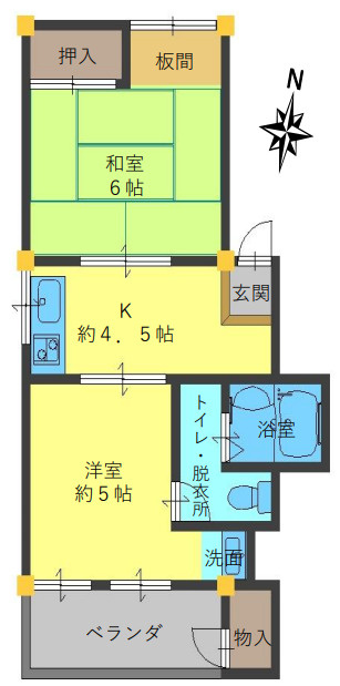 東灘サチハイツの間取り