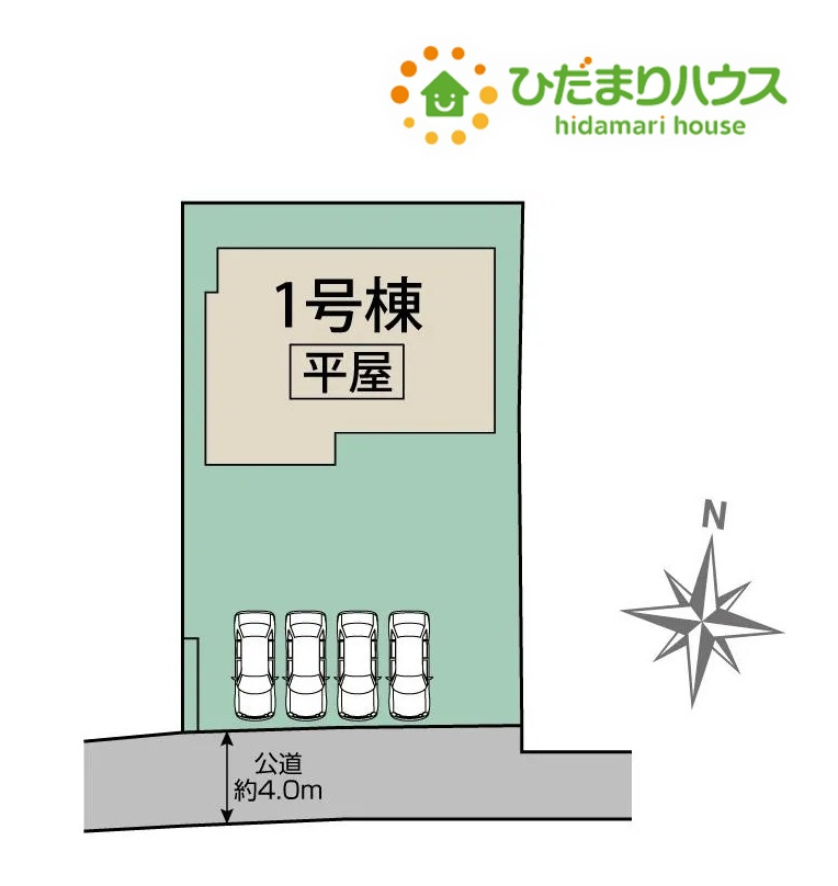 本庄市前原2丁目　新築一戸建て　ブルーミングガーデン　01の区画図