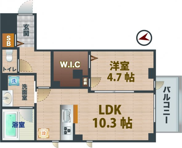 【間取り】 | スマート・グラン荻窪 | 1LDKのお部屋です。