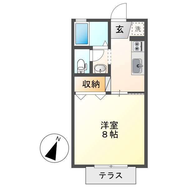 レインボーハイツAの間取り
