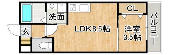 ラルヴェール試験場前Ⅰの間取り