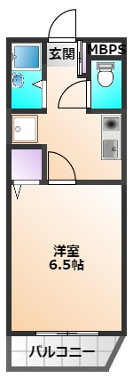 小平市学園西町１丁目の賃貸マンションの間取り