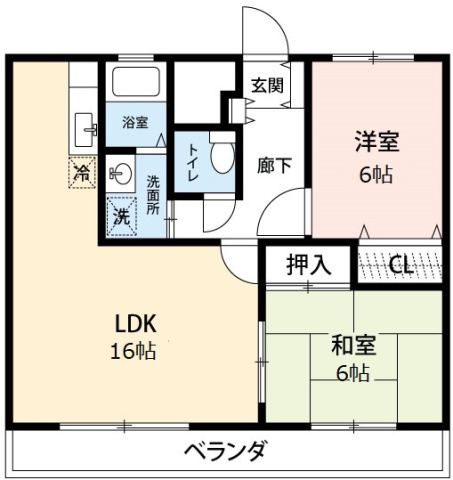 【間取り】 | ラフィーネ六名