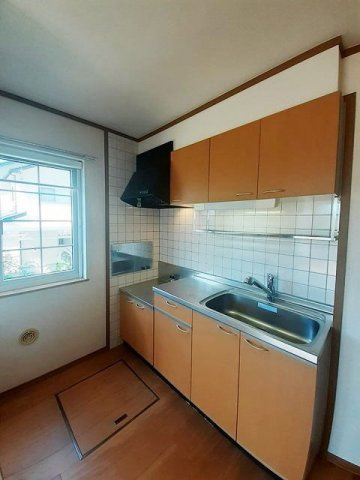フラワー欠間のキッチン