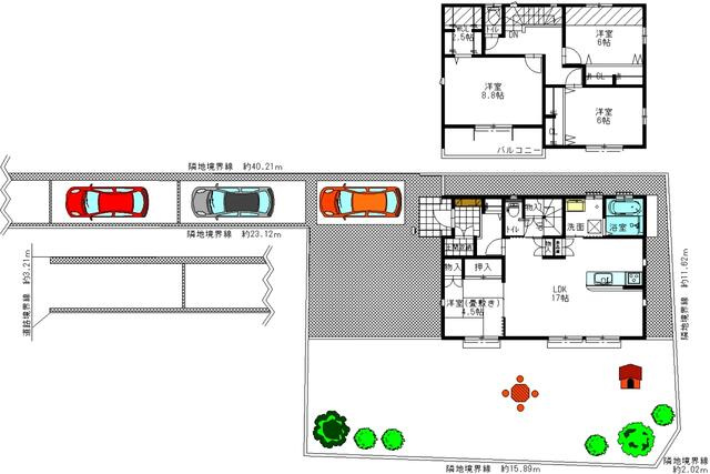 【トーヨーホーム売主/売建】岩倉町馬場 分譲の間取り|4ＬＤＫ+ＷＩＣ