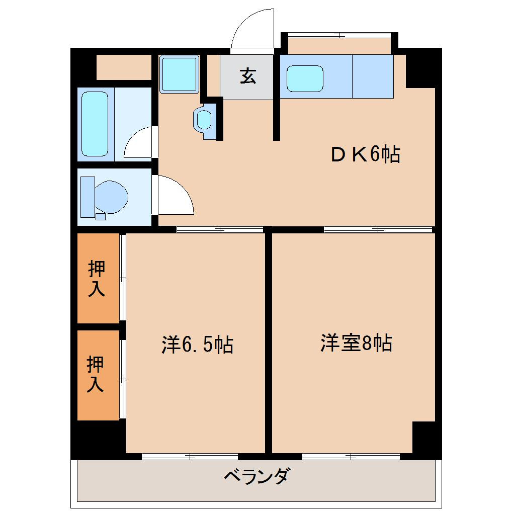 マンション長利の間取り