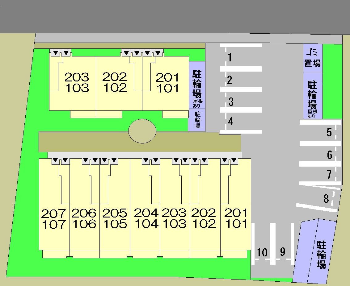 リュエル・サンパティークｉ　Ｂの駐車場