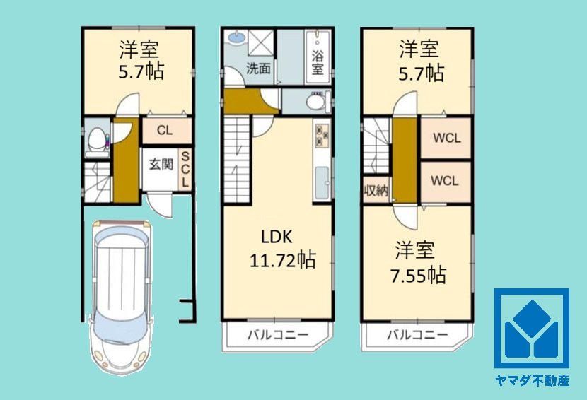 尼崎市武庫豊町３丁目の間取り