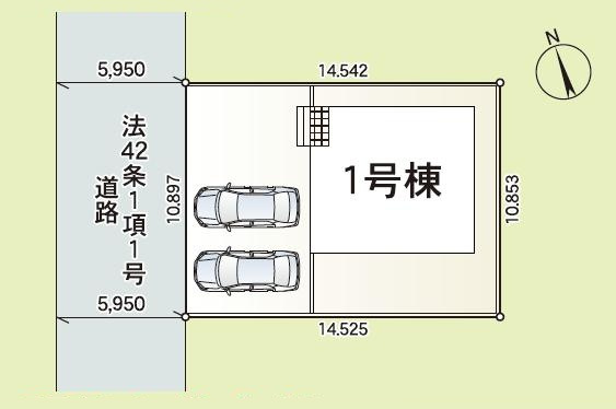 牛久市上柏田第9　新築戸建の区画図
