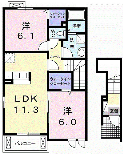 ブランシュールＢの間取り