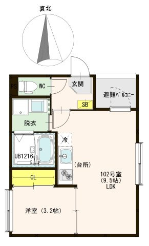 ハーモニーテラス八番Ⅲの間取り