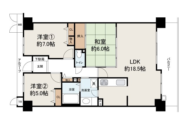 ソフィア泉ヶ丘パークヴェールの間取り|リフォームプランの詳細についてはお問い合わせください。