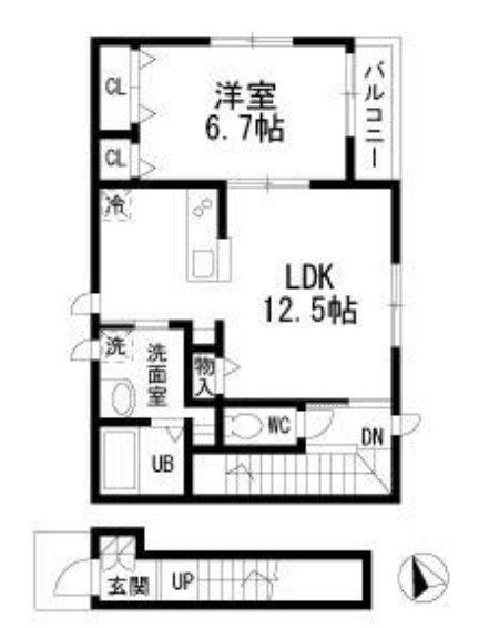 メゾンティー二の間取り