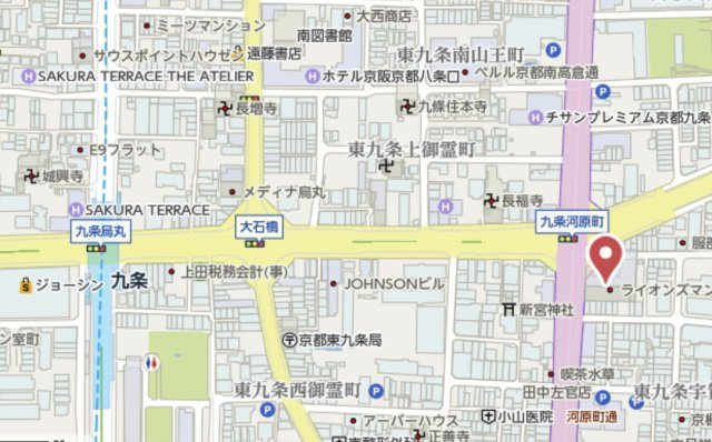 ライオンズマンション京都河原町第3　8階の地図