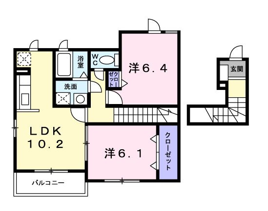 【間取り】 | シナモン | カップル、ファミリーにおすすめ2LDK！