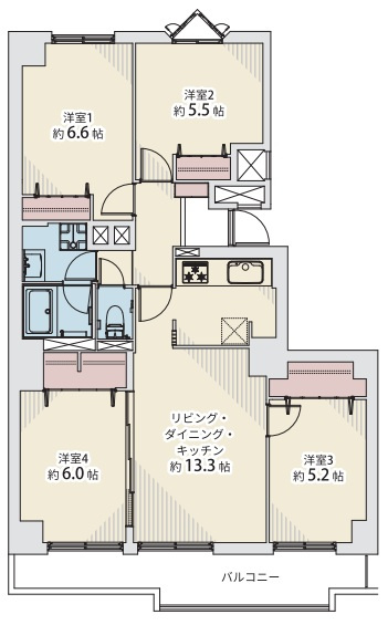 グリーンコーポ大谷地の間取り