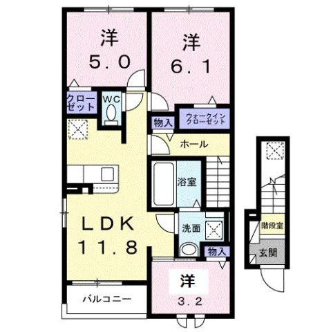 メゾンヴェール高田の間取り