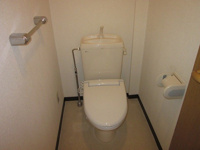 落ち着いた色調のトイレです