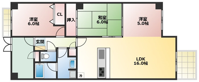 【間取り】 | ライオンズヒルズ高槻