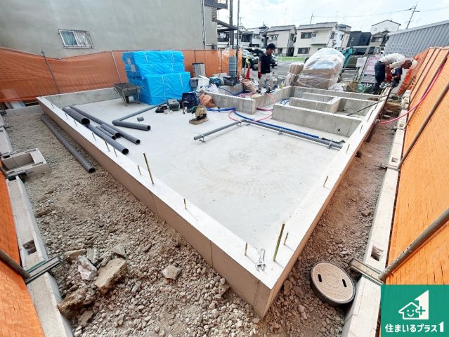 堺市西区草部　新築一戸建ての外観|現在の進捗状況です！順調に作業進行中、完成が待ち遠しいです！詳細の間取り等、お気軽にお問い合わせください！