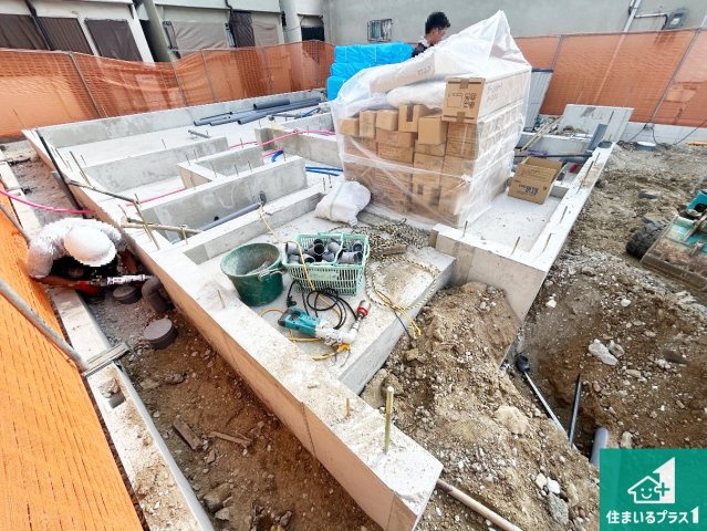 堺市西区草部　新築一戸建ての外観|現在の進捗状況です！順調に作業進行中、完成が待ち遠しいです！詳細の間取り等、お気軽にお問い合わせください！
