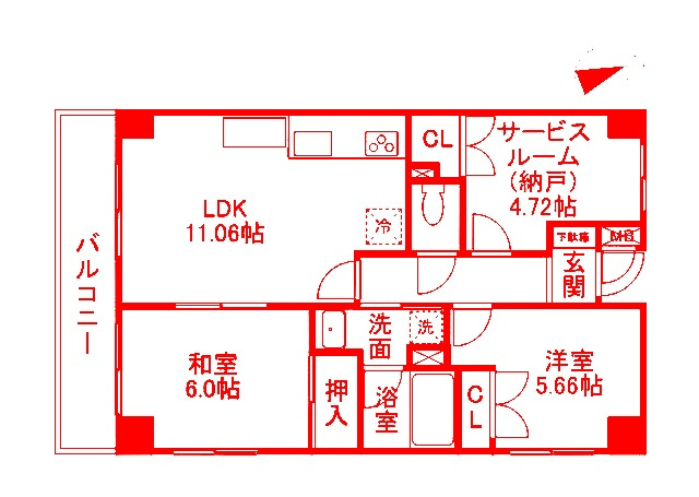 サニーヒルⅡの間取り