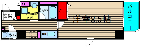 ルクシア阿波座の間取り|現状有姿