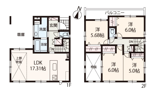 【間取り】 | 堺市西区草部　新築戸建 | 将来的に間仕切りをして4LDKにも対応！