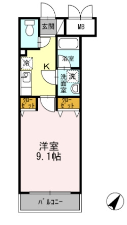 ボナールKⅠの間取り