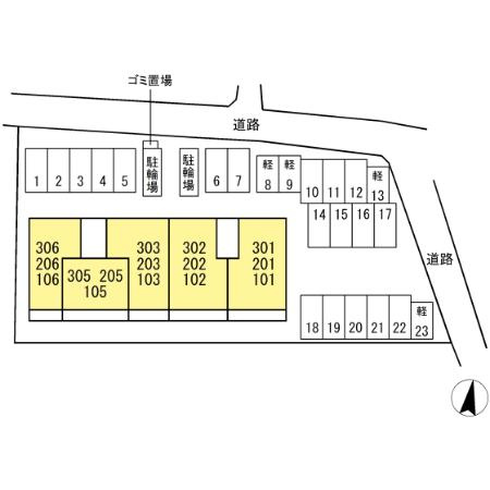 (仮称)D-ROOM琴平1丁目の区画図