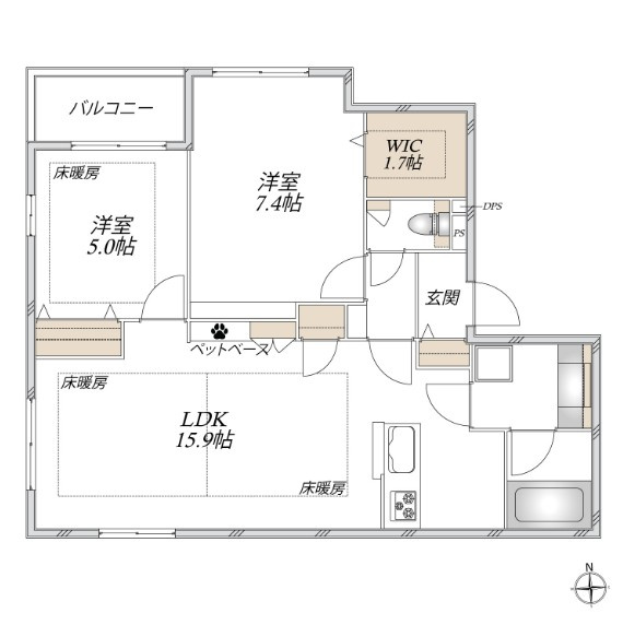 （仮称）中落合２丁目メゾンの間取り