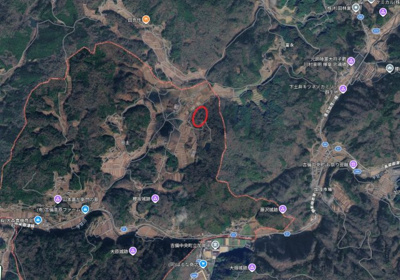 【区画図】 | 岡山県加賀郡吉備中央町田土　山林　