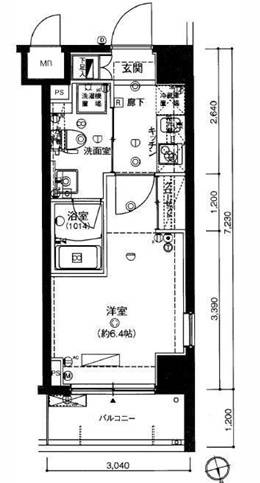 板橋区高島平１丁目の賃貸マンションの間取り