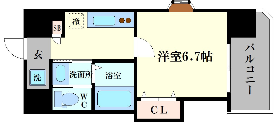 ラグゼドーム前Ⅰの間取り