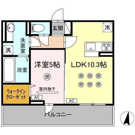 (仮称)D-ROOM琴平1丁目の間取り