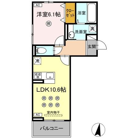 (仮称)D-ROOM琴平1丁目の間取り