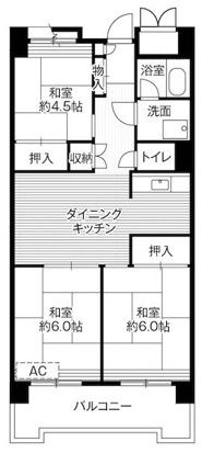 ビレッジハウス品川八潮タワー1号棟の間取り