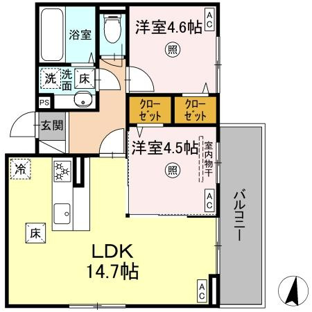D-ROOM　３６９の間取り