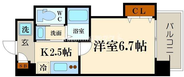 ラグゼドーム前Ⅱの間取り
