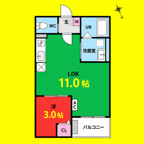 Jack nagaraⅠ　名古屋市賃貸　仲介手数料無料の間取り