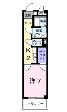 【間取り】 | コーポ鏡【名古屋市賃貸・洗面脱衣室】
