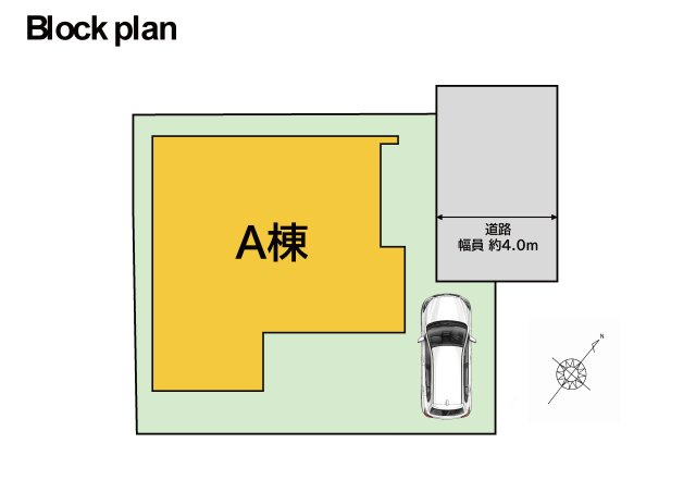 葛飾区東金町８丁目新築戸建て【全1棟】の区画図|建物まわりにゆとりを確保した、開放感あふれる区画設計。