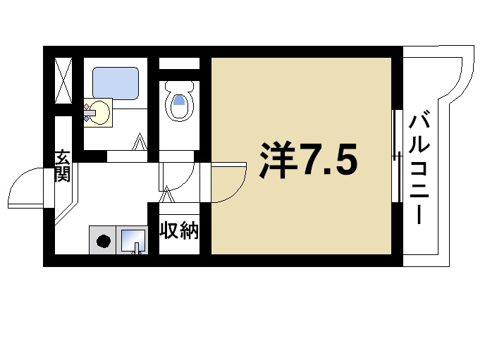 アイリスハイツ2号館の間取り|使いやすい間取りです