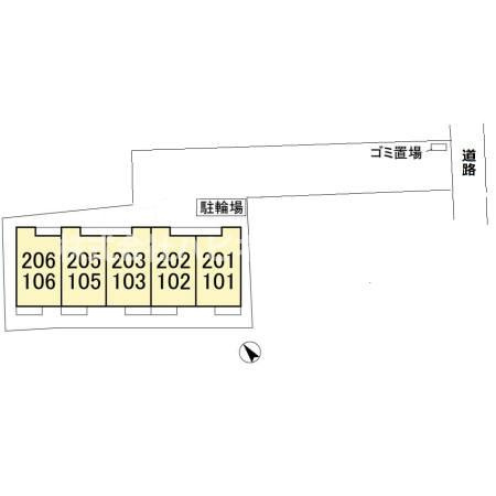 アステールピュールＳ201の区画図