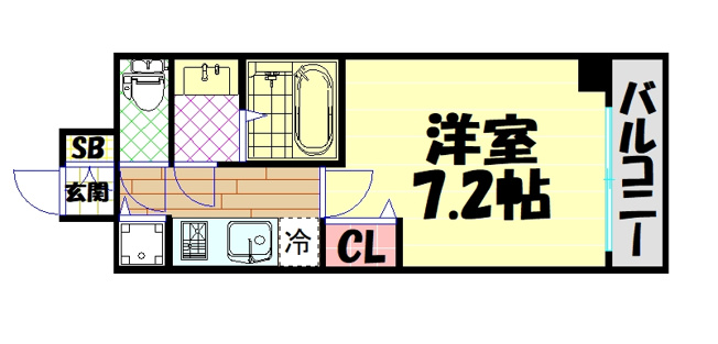 【間取り】 | アドバンス難波シャルム