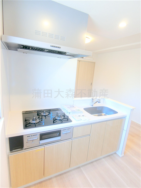 ドゥーエ梅屋敷のキッチン|3口ガスグリル付システムキッチン　カウンターキッチン