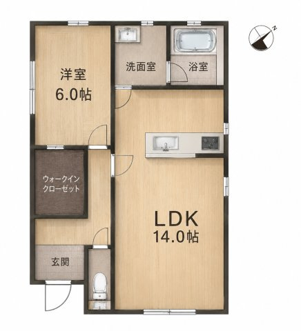 松山市鷹子町　平屋の間取り|※間取図は概略図です。実際の形状・寸法・仕様等は現況を優先します。